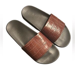 - All Saints Brown Slide Leather
Slides(Size 39)
